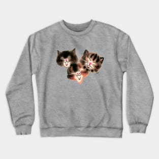 Laughing cat faces Crewneck Sweatshirt